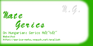 mate gerics business card